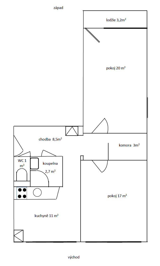 2 bedroom flat to rent, 60 m², Za Nemocnicí, Sedlčany, Středočeský Region 2 bedroom flat to rent, 60 m², Za Nemocnicí, Sedlčany, Středočeský Region