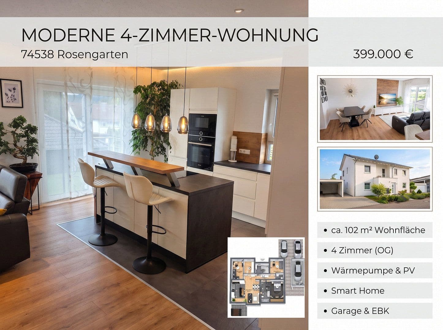 4 bedroom flat for sale, 103 m², Rosenäcker 19, Rosengarten, Baden-Württemberg 4 bedroom flat for sale, 103 m², Rosenäcker 19, Rosengarten, Baden-Württemberg