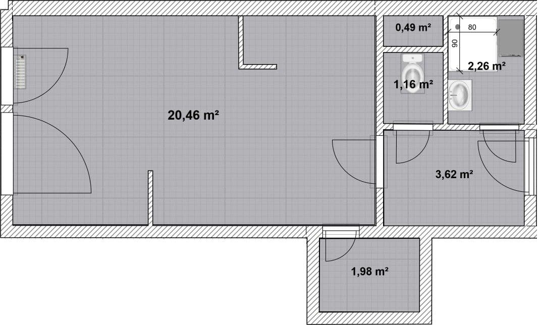 Studio flat to rent, 30 m², Pod Lysinami, Prague, Prague Studio flat to rent, 30 m², Pod Lysinami, Prague, Prague