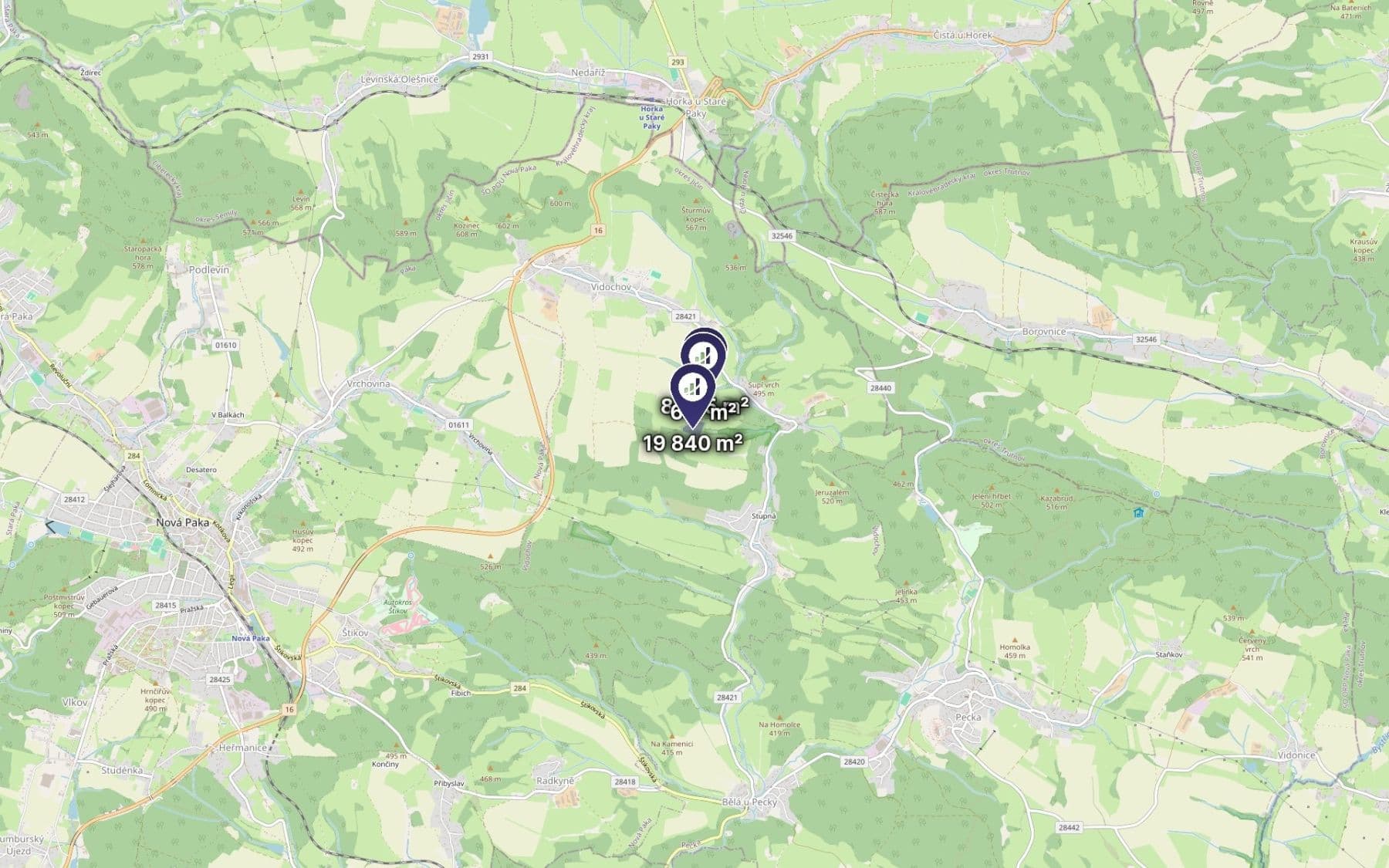 plot for sale, 28,692 m², Vidochov, Královéhradecký Region plot for sale, 28,692 m², Vidochov, Královéhradecký Region