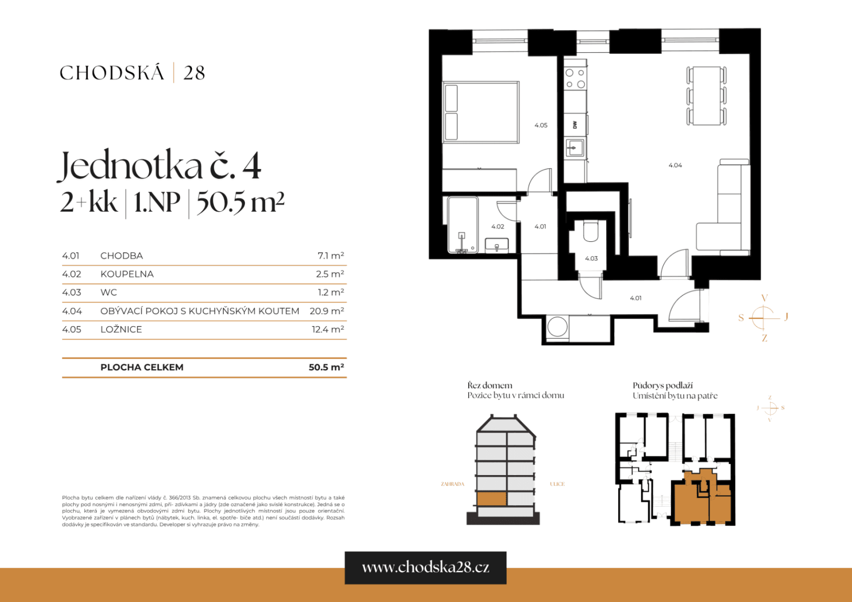 1 bedroom with open-plan kitchen flat for sale, 51 m², Chodská, Prague, Prague 1 bedroom with open-plan kitchen flat for sale, 51 m², Chodská, Prague, Prague