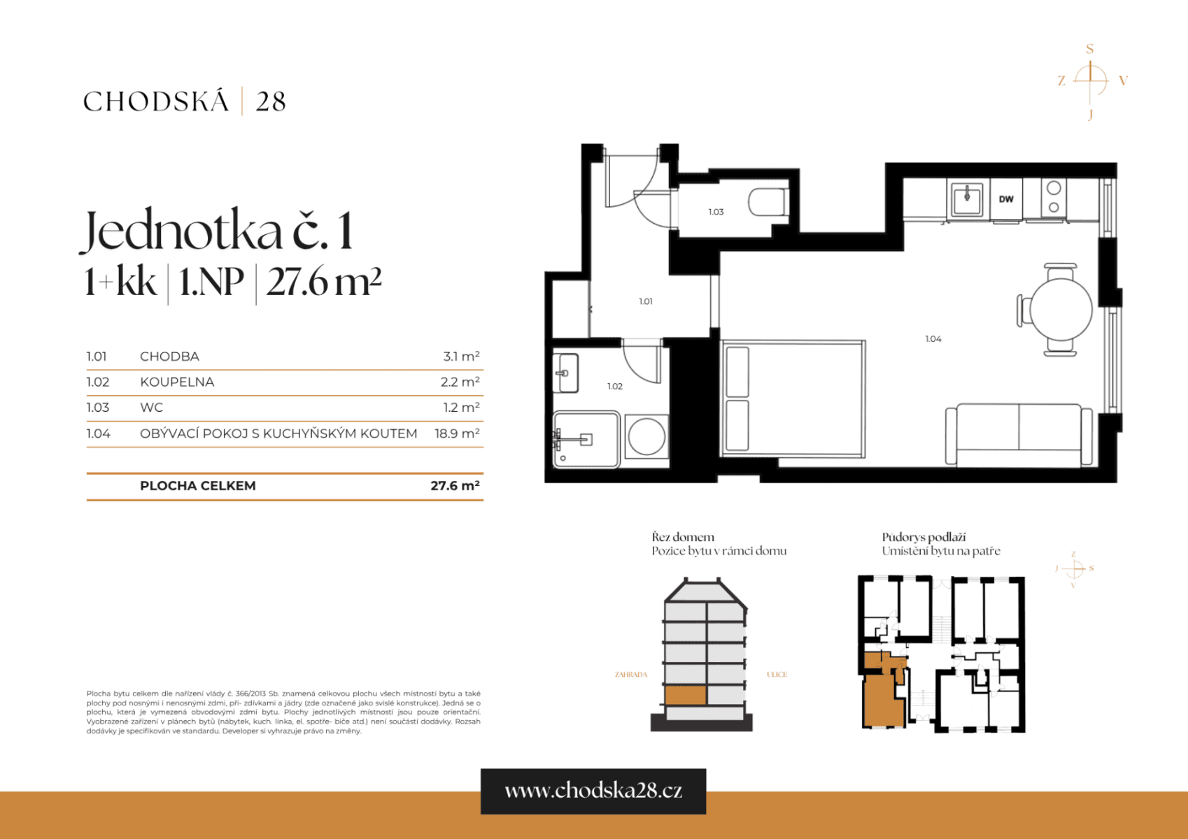 Studio flat for sale, 28 m², Chodská, Prague, Prague Studio flat for sale, 28 m², Chodská, Prague, Prague