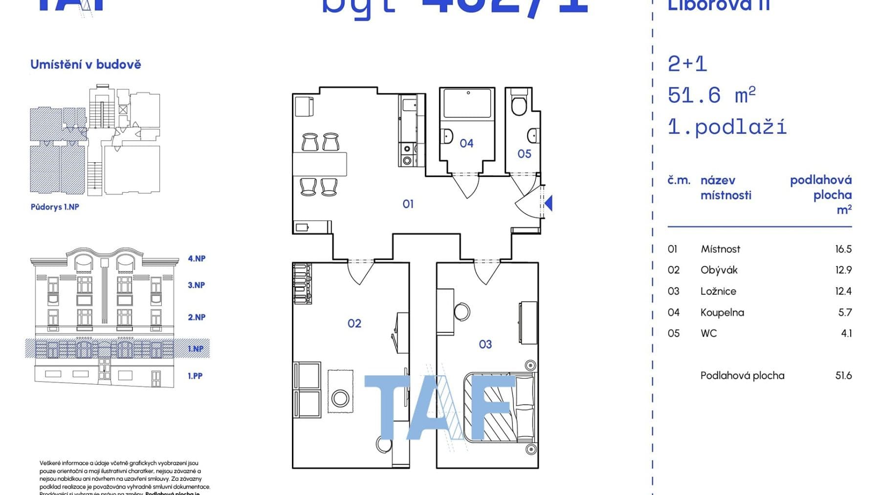 2 bedroom flat for sale, 52 m², Liborova, Prague, Prague 2 bedroom flat for sale, 52 m², Liborova, Prague, Prague
