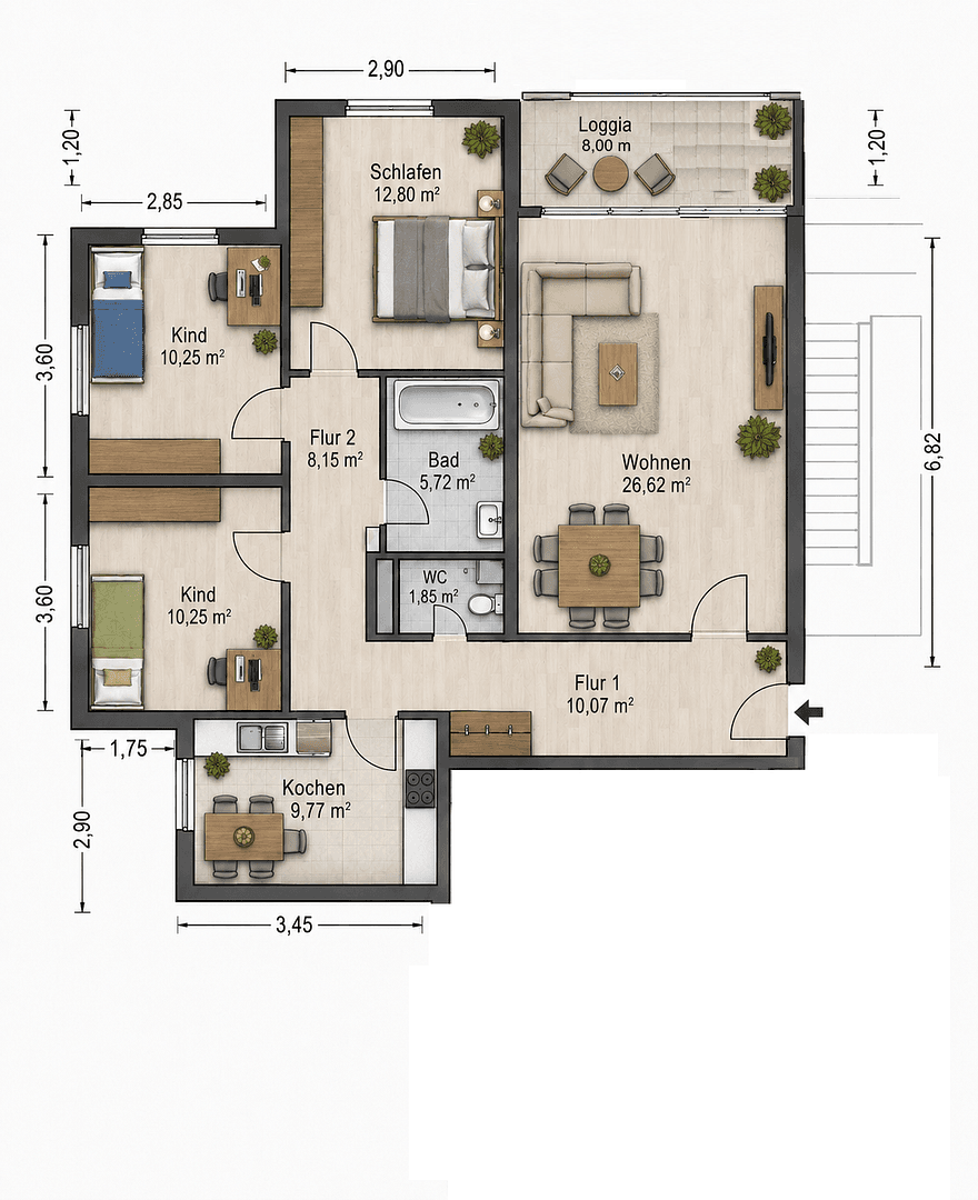 4 bedroom flat for sale, 98 m², Braunschweig, Lower Saxony 4 bedroom flat for sale, 98 m², Braunschweig, Lower Saxony