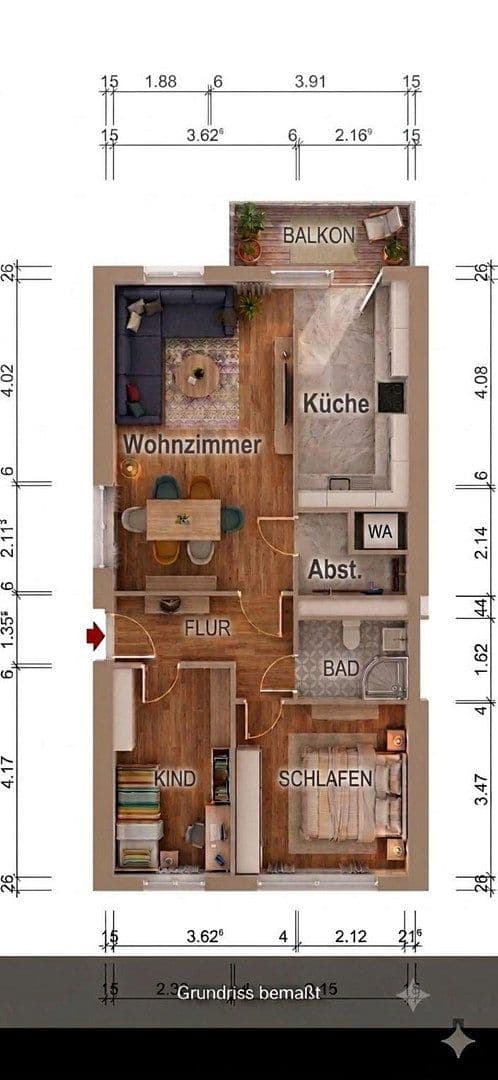 3 bedroom flat to rent, 69 m², Faleska Meinig Str. 12, Chemnitz, Saxony 3 bedroom flat to rent, 69 m², Faleska Meinig Str. 12, Chemnitz, Saxony