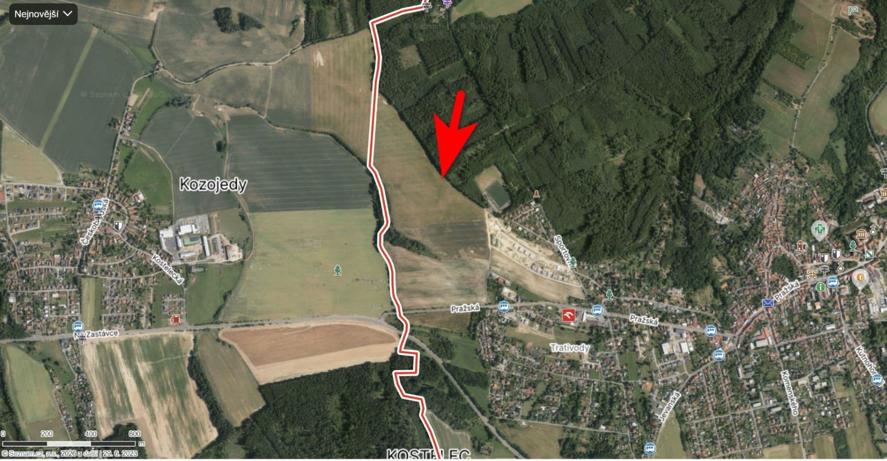 plot for sale, 2,168 m², Kostelec nad Černými lesy, Středočeský Region plot for sale, 2,168 m², Kostelec nad Černými lesy, Středočeský Region