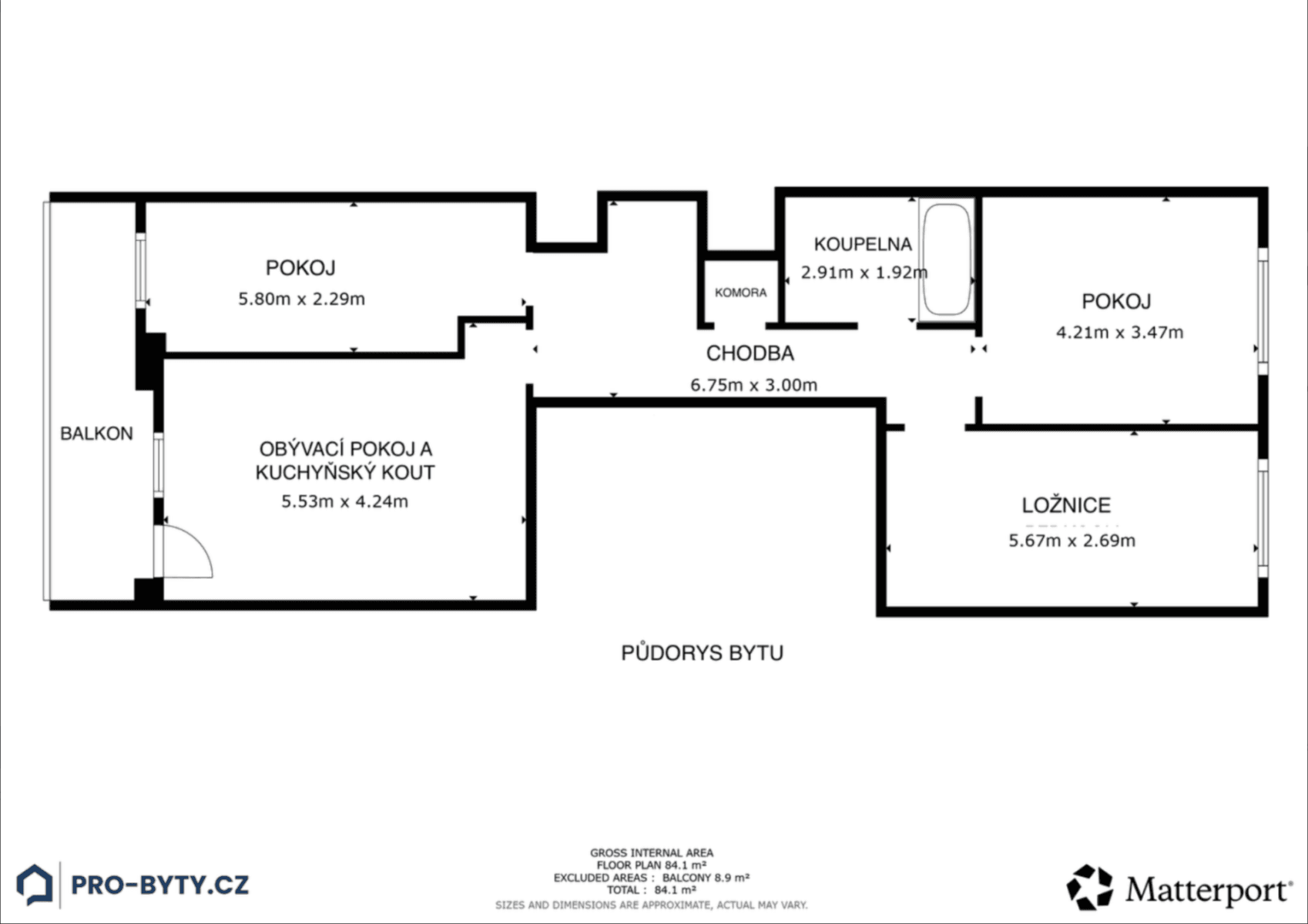 3 bedroom with open-plan kitchen flat for sale, 83 m², Přecechtělova, Prague, Prague 3 bedroom with open-plan kitchen flat for sale, 83 m², Přecechtělova, Prague, Prague
