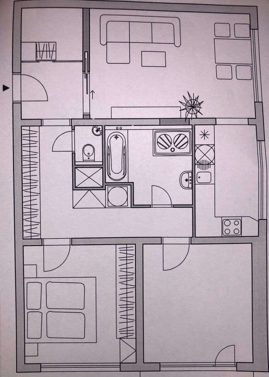 2 bedroom with open-plan kitchen flat to rent, 73 m², Počernická, Prague, Prague 2 bedroom with open-plan kitchen flat to rent, 73 m², Počernická, Prague, Prague