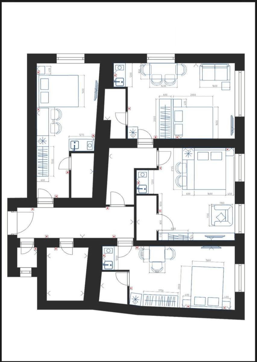 3 bedroom with open-plan kitchen flat for sale, 115 m², Sokolská, Prague, Prague 3 bedroom with open-plan kitchen flat for sale, 115 m², Sokolská, Prague, Prague