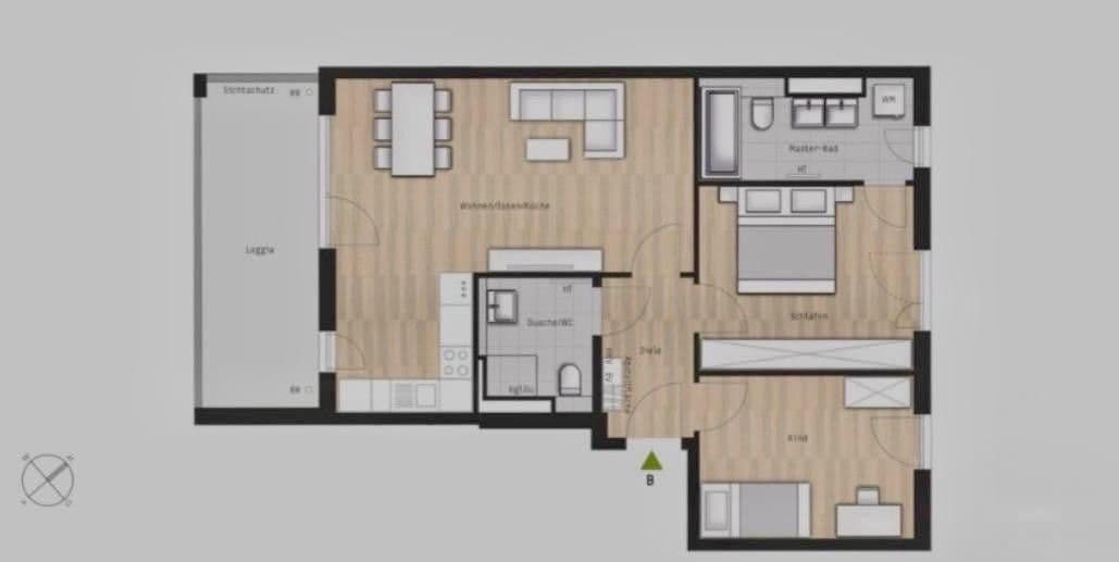 3 bedroom flat to rent, 79 m², Vaterstetten, Bavaria 3 bedroom flat to rent, 79 m², Vaterstetten, Bavaria
