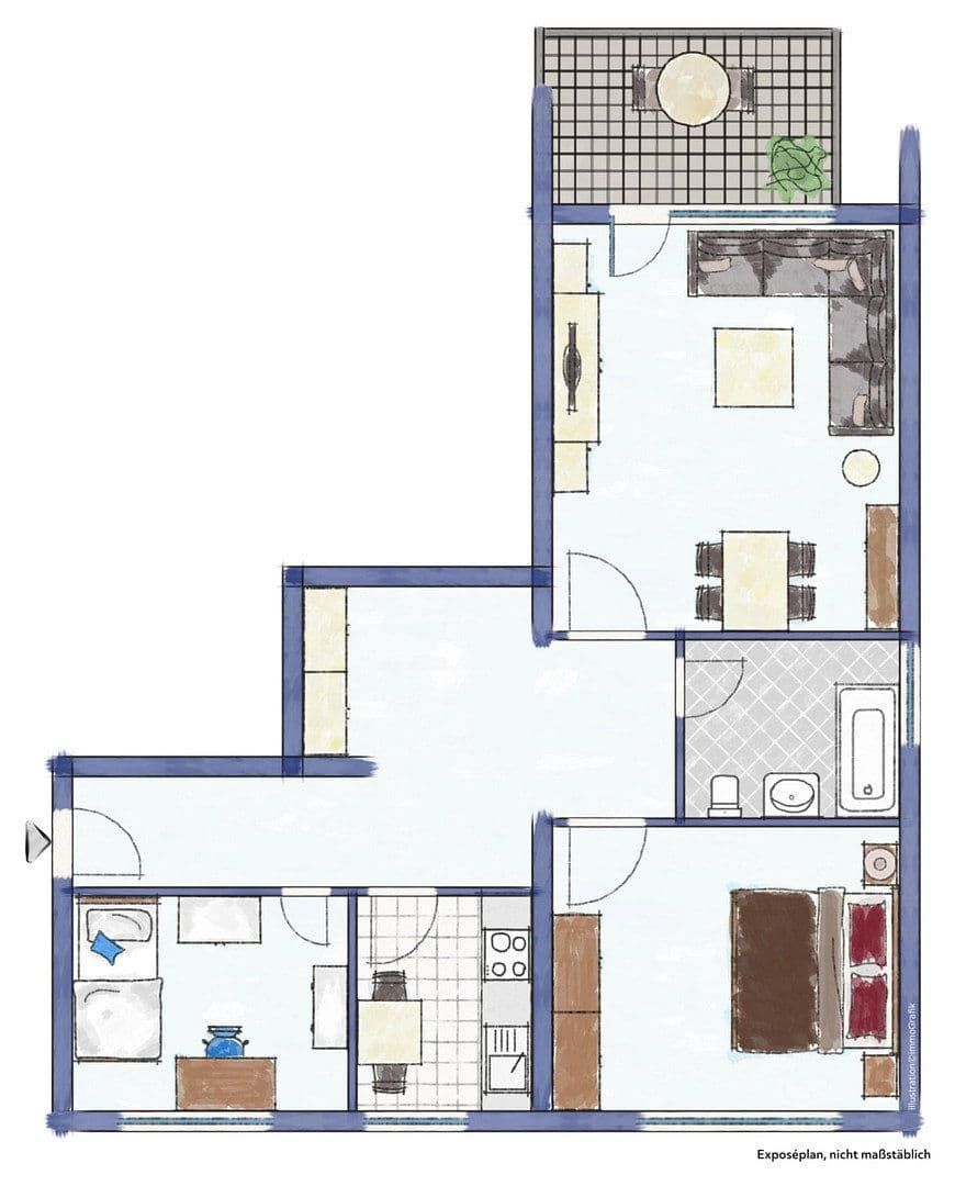 3 bedroom flat to rent, 73 m², Mühlengrund 24, Rödermark, Hesse 3 bedroom flat to rent, 73 m², Mühlengrund 24, Rödermark, Hesse