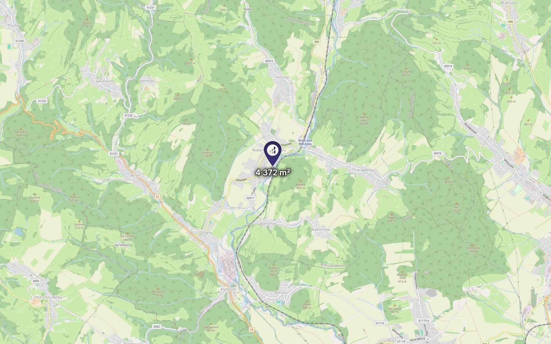 plot for sale, 4,372 m², Ruda nad Moravou, Olomoucký Region plot for sale, 4,372 m², Ruda nad Moravou, Olomoucký Region