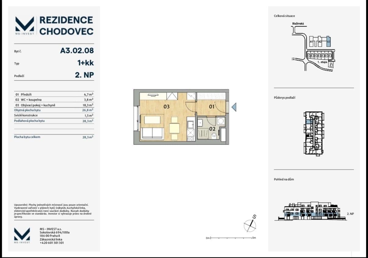 Studio flat to rent, 28 m², Blažimská, Prague, Prague Studio flat to rent, 28 m², Blažimská, Prague, Prague