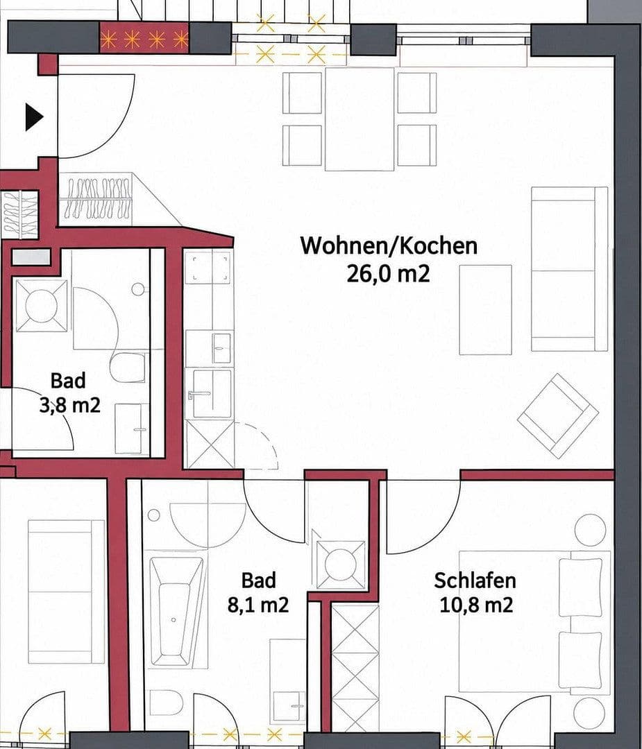 1 bedroom flat to rent, 46 m², Augsburger Straße 2, Mering, Bavaria 1 bedroom flat to rent, 46 m², Augsburger Straße 2, Mering, Bavaria