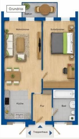 2 bedroom flat to rent, 58 m², Machern, Saxony 2 bedroom flat to rent, 58 m², Machern, Saxony