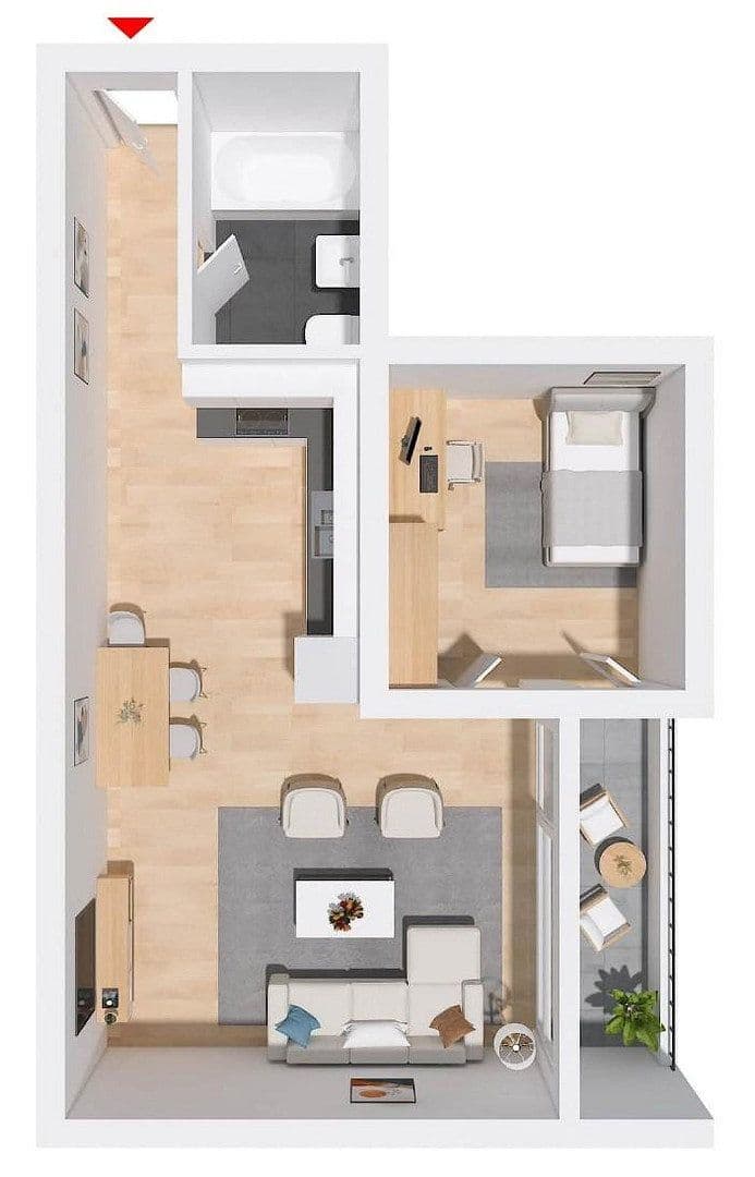 2 bedroom flat to rent, 54 m², Burloer Weg 157, Bocholt, North Rhine-Westphalia 2 bedroom flat to rent, 54 m², Burloer Weg 157, Bocholt, North Rhine-Westphalia