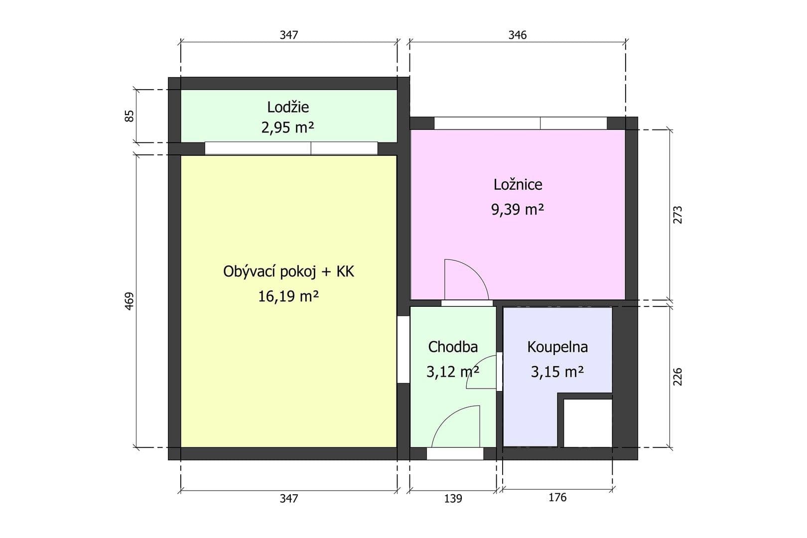1 bedroom with open-plan kitchen flat to rent, 32 m², Jabloňová, Prague, Prague 1 bedroom with open-plan kitchen flat to rent, 32 m², Jabloňová, Prague, Prague