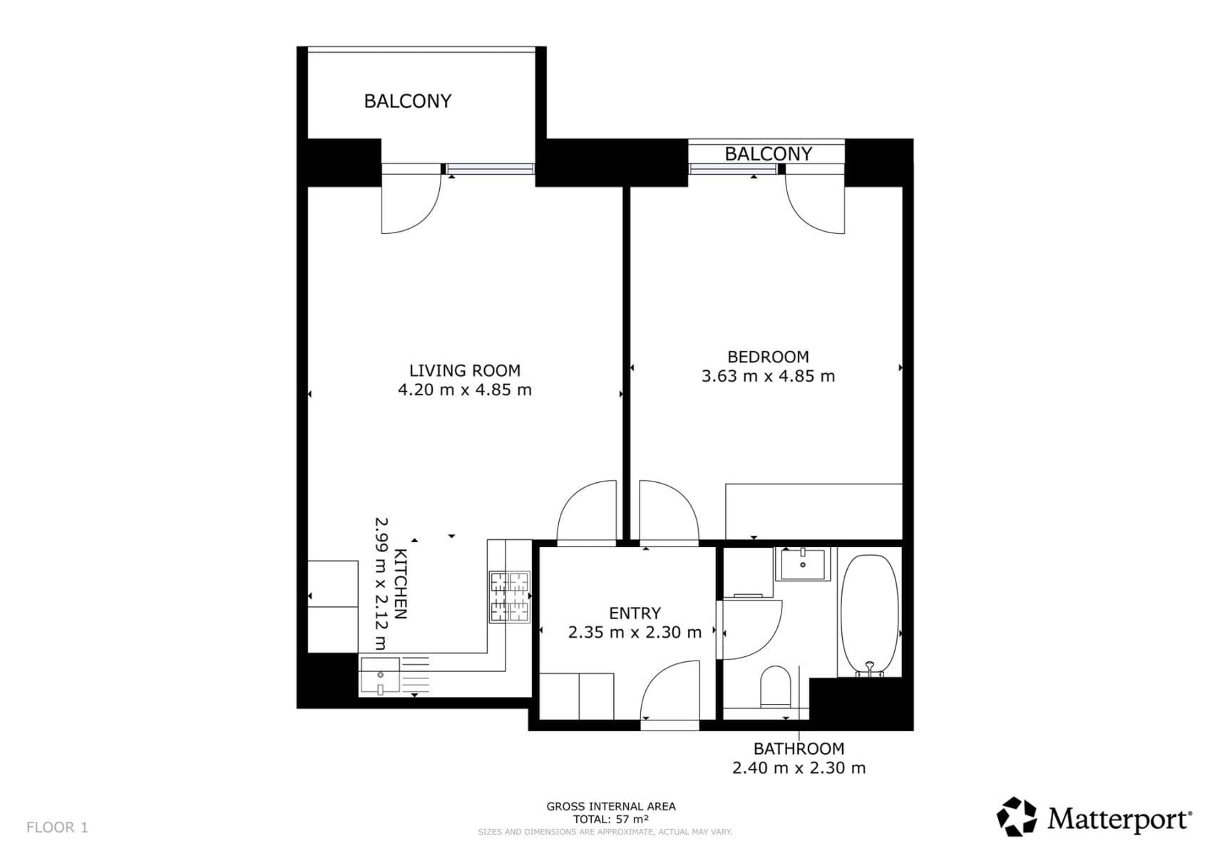 1 bedroom with open-plan kitchen flat to rent, 56 m², Nebřenická, Prague, Prague 1 bedroom with open-plan kitchen flat to rent, 56 m², Nebřenická, Prague, Prague