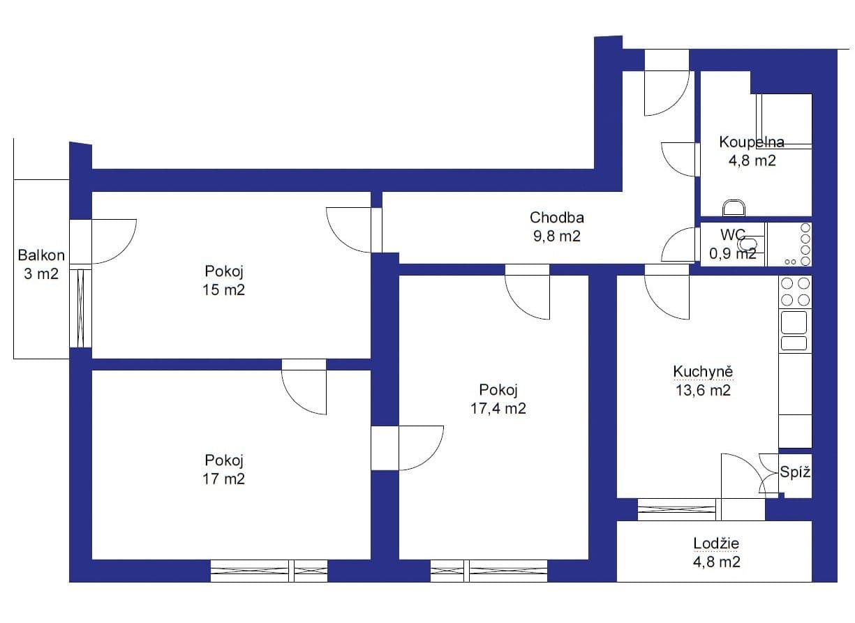 3 bedroom flat for sale, 86 m², V Bytovkách, Králíky, Pardubický Region 3 bedroom flat for sale, 86 m², V Bytovkách, Králíky, Pardubický Region