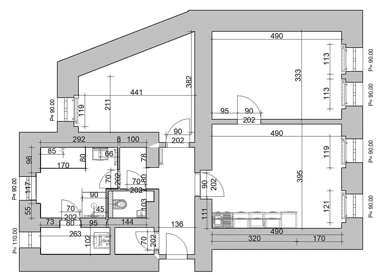 2 bedroom with open-plan kitchen flat to rent, 82 m², Milíčova, Prague, Prague 2 bedroom with open-plan kitchen flat to rent, 82 m², Milíčova, Prague, Prague