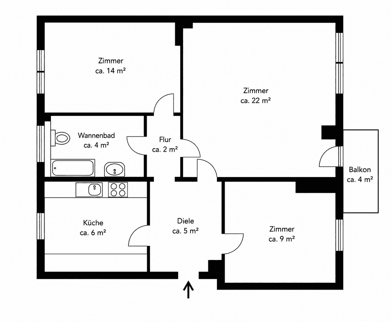1 bedroom with open-plan kitchen flat for sale, 63 m², Kirchlinden 19, Hamburg, Hamburg 1 bedroom with open-plan kitchen flat for sale, 63 m², Kirchlinden 19, Hamburg, Hamburg