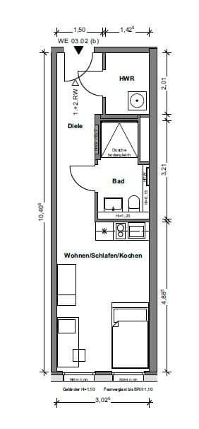 1 bedroom flat to rent, 29 m², Rudower Chaussee 32, Berlin, Berlin 1 bedroom flat to rent, 29 m², Rudower Chaussee 32, Berlin, Berlin