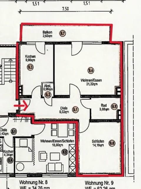 2 bedroom flat to rent, 63 m², Poststr. 7, Bottrop, North Rhine-Westphalia 2 bedroom flat to rent, 63 m², Poststr. 7, Bottrop, North Rhine-Westphalia