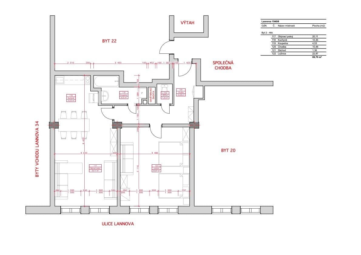 1 bedroom with open-plan kitchen flat for sale, 69 m², Lannova, Prague, Prague 1 bedroom with open-plan kitchen flat for sale, 69 m², Lannova, Prague, Prague