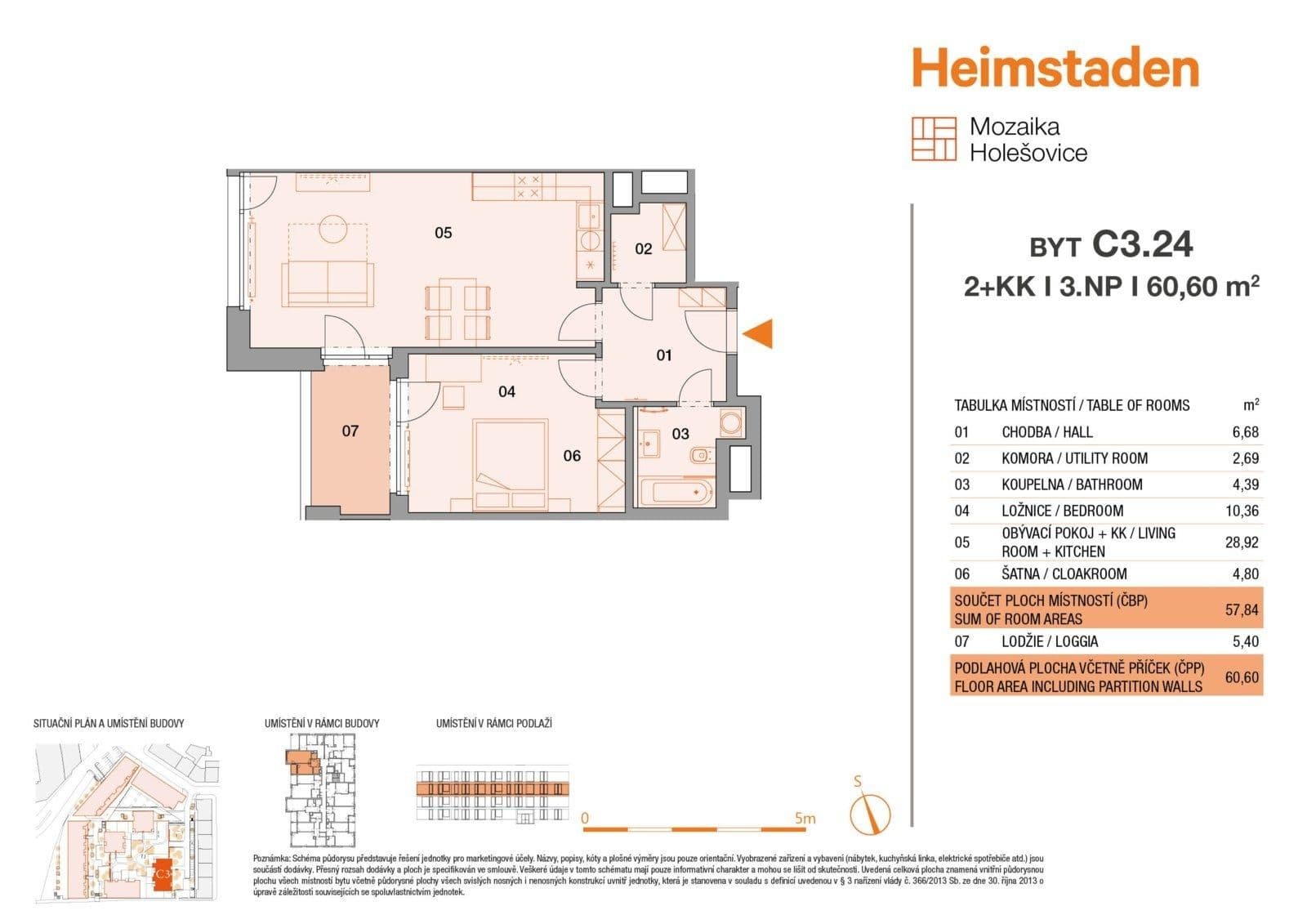 1 bedroom with open-plan kitchen flat to rent, 61 m², Vrbenského, Prague, Prague 1 bedroom with open-plan kitchen flat to rent, 61 m², Vrbenského, Prague, Prague