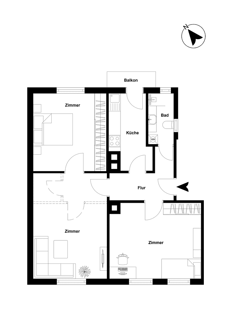 3 bedroom flat for sale, 74 m², Stuttgart, Baden-Württemberg 3 bedroom flat for sale, 74 m², Stuttgart, Baden-Württemberg