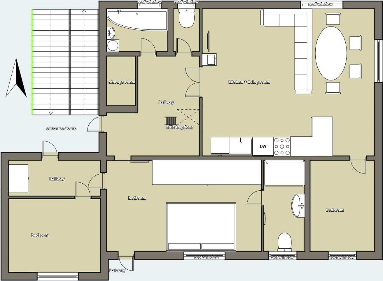 3 bedroom with open-plan kitchen flat to rent, 74 m², Politických vězňů, Horoměřice, Středočeský Region 3 bedroom with open-plan kitchen flat to rent, 74 m², Politických vězňů, Horoměřice, Středočeský Region
