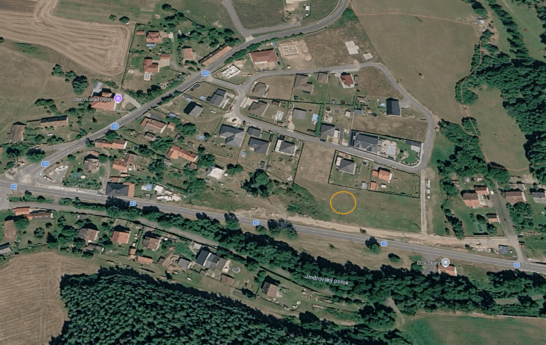 plot for sale, 962 m², Obory, Středočeský Region plot for sale, 962 m², Obory, Středočeský Region