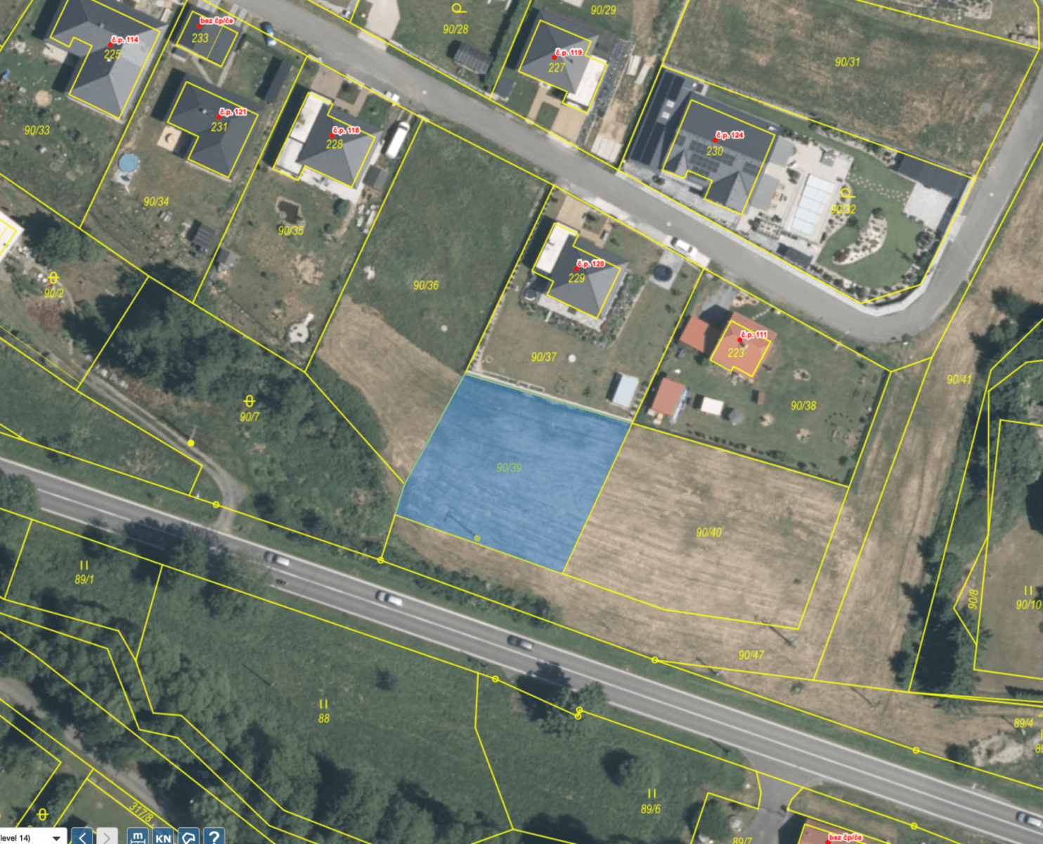 plot for sale, 962 m², Obory, Středočeský Region plot for sale, 962 m², Obory, Středočeský Region