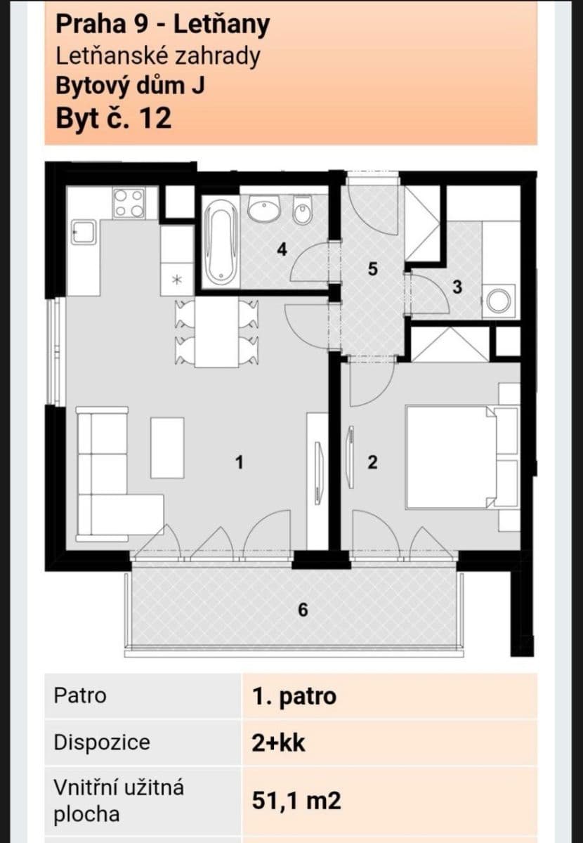 1 bedroom with open-plan kitchen flat to rent, 52 m², Štanderova, Prague, Prague 1 bedroom with open-plan kitchen flat to rent, 52 m², Štanderova, Prague, Prague