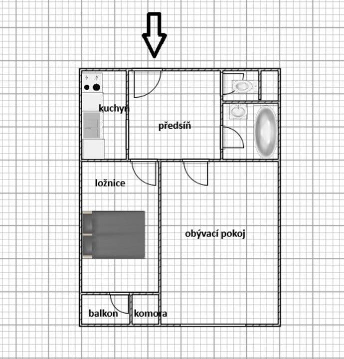 1 bedroom with open-plan kitchen flat for sale, 55 m², Jana Želivského, Prague, Prague 1 bedroom with open-plan kitchen flat for sale, 55 m², Jana Želivského, Prague, Prague
