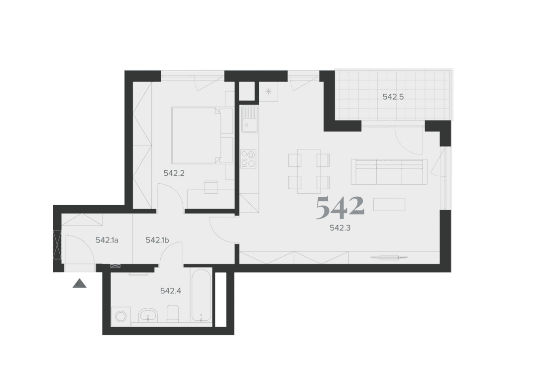 1 bedroom with open-plan kitchen flat to rent, 64 m², Františka Kováříka, Plzeň, Plzeňský Region 1 bedroom with open-plan kitchen flat to rent, 64 m², Františka Kováříka, Plzeň, Plzeňský Region