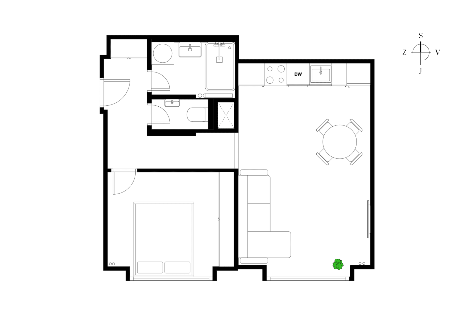 1 bedroom with open-plan kitchen flat for sale, 41 m², Jakutská, Prague, Prague 1 bedroom with open-plan kitchen flat for sale, 41 m², Jakutská, Prague, Prague