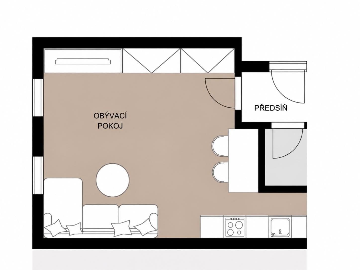 Studio flat to rent, 30 m², Jeronýmova, Prague, Prague Studio flat to rent, 30 m², Jeronýmova, Prague, Prague