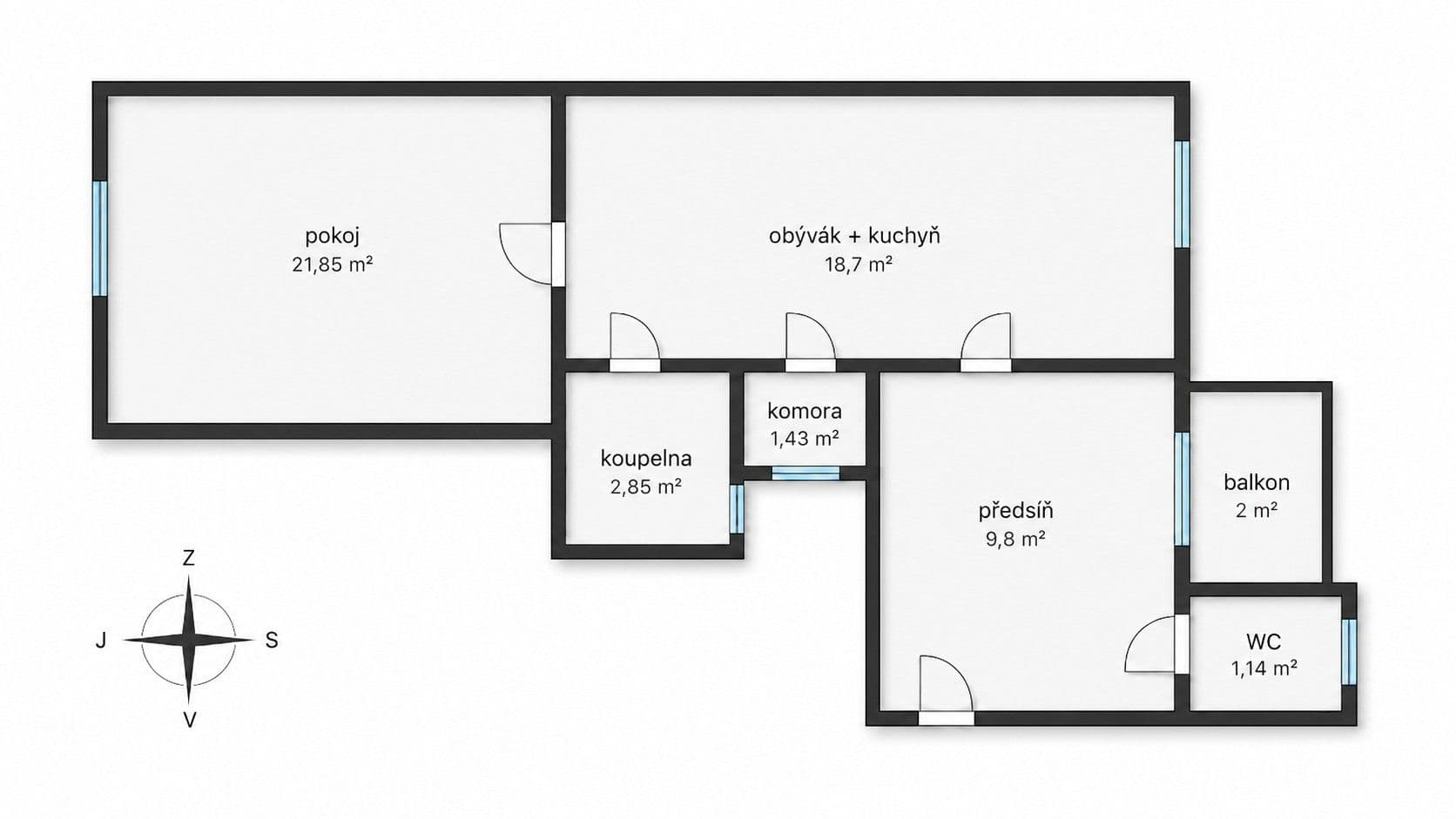 1 bedroom with open-plan kitchen flat for sale, 55 m², Na Břehu, Prague, Prague 1 bedroom with open-plan kitchen flat for sale, 55 m², Na Břehu, Prague, Prague