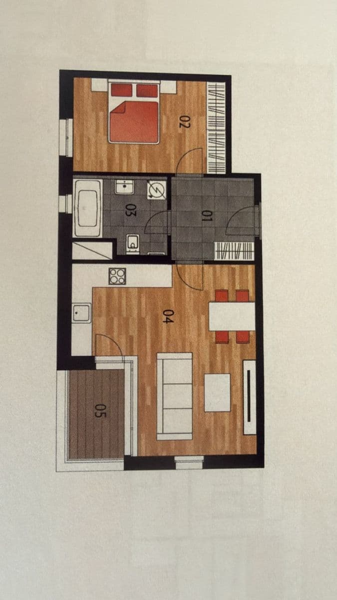 1 bedroom with open-plan kitchen flat to rent, 61 m², Kačírkova, Prague, Prague 1 bedroom with open-plan kitchen flat to rent, 61 m², Kačírkova, Prague, Prague