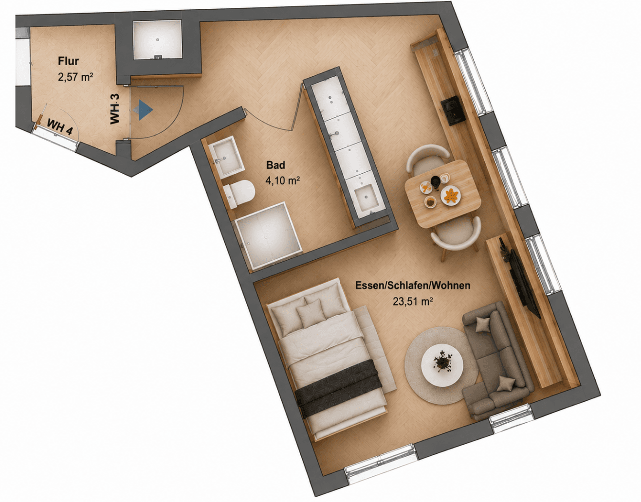 Studio flat to rent, 31 m², Gärtnerstraße 16, Stuttgart, Baden-Württemberg Studio flat to rent, 31 m², Gärtnerstraße 16, Stuttgart, Baden-Württemberg