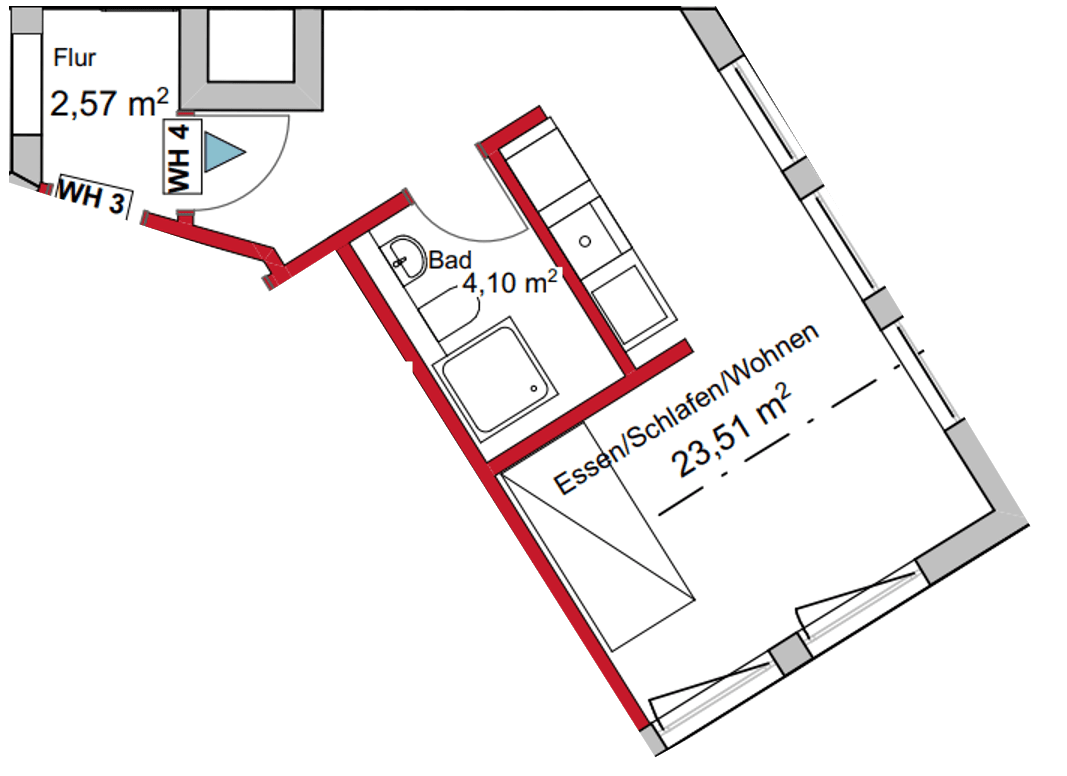 Studio flat to rent, 31 m², Gärtnerstraße 16, Stuttgart, Baden-Württemberg Studio flat to rent, 31 m², Gärtnerstraße 16, Stuttgart, Baden-Württemberg