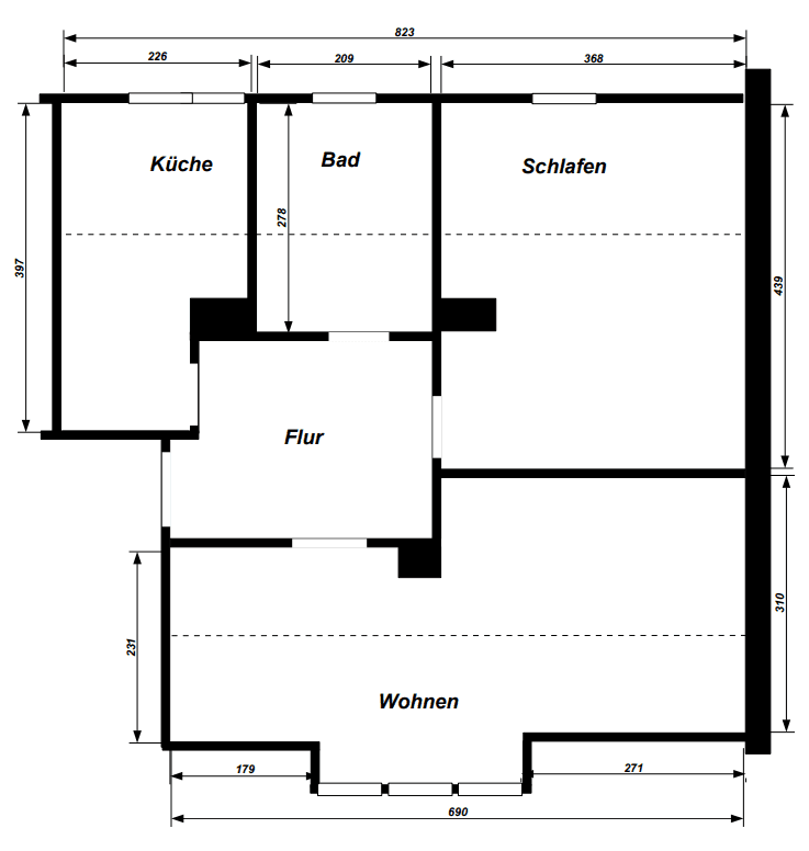 2 bedroom flat to rent, 50 m², Wiprechtstraße 38, Borna, Saxony 2 bedroom flat to rent, 50 m², Wiprechtstraße 38, Borna, Saxony