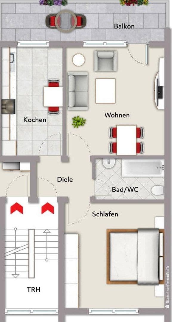 2 bedroom flat to rent, 62 m², Hockenheim, Baden-Württemberg 2 bedroom flat to rent, 62 m², Hockenheim, Baden-Württemberg