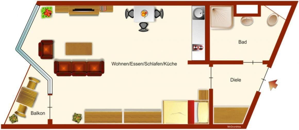 1 bedroom flat to rent, 30 m², Zähringerstraße 47, Karlsruhe, Baden-Württemberg 1 bedroom flat to rent, 30 m², Zähringerstraße 47, Karlsruhe, Baden-Württemberg