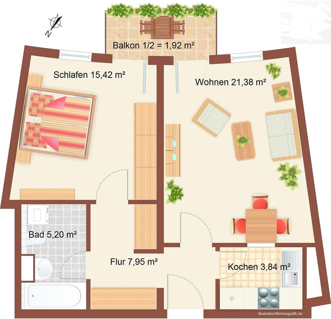 2 bedroom flat for sale, 56 m², Stuttgarter Allee 37, Leipzig, Saxony 2 bedroom flat for sale, 56 m², Stuttgarter Allee 37, Leipzig, Saxony
