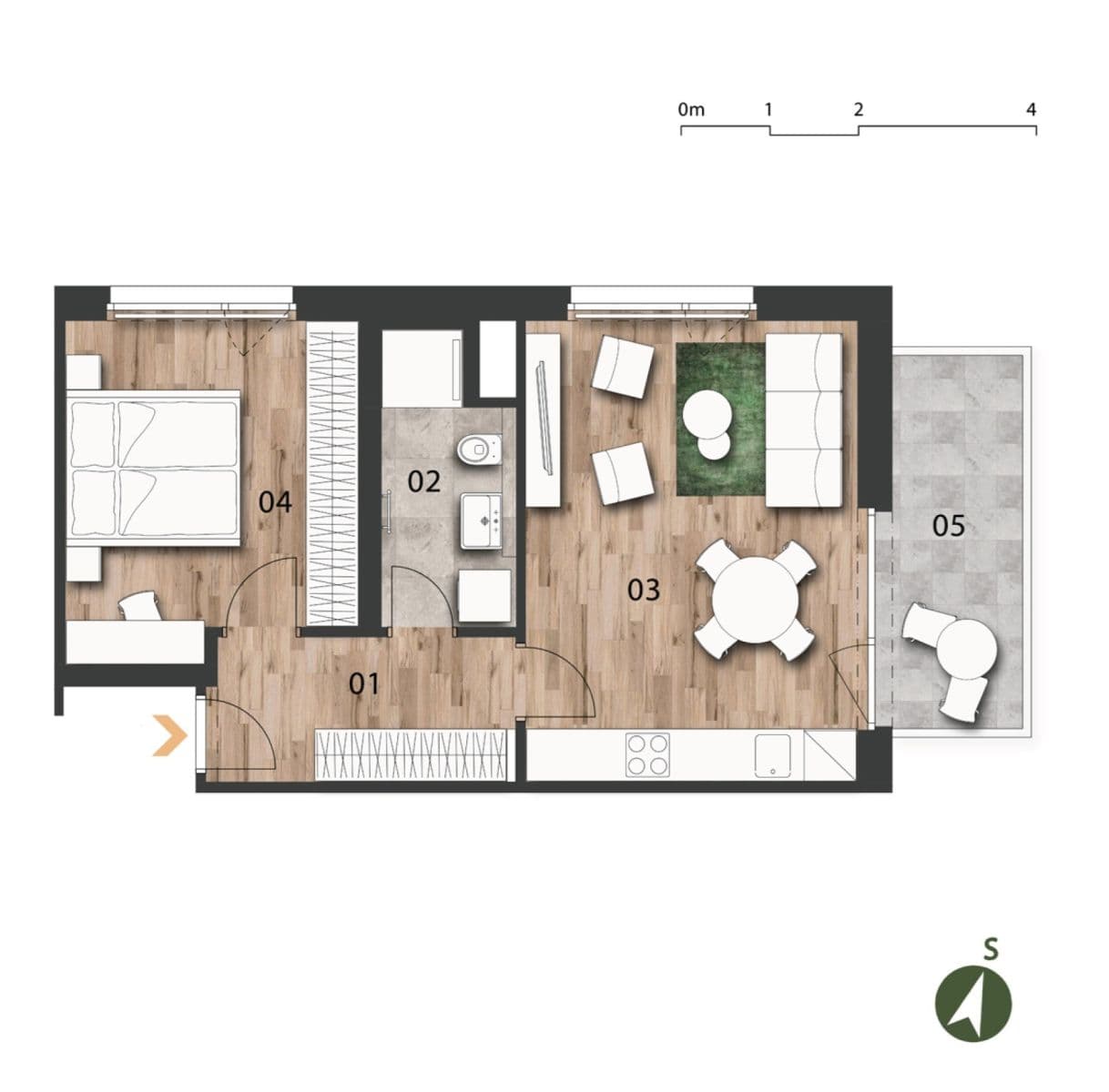 1 bedroom with open-plan kitchen flat for sale, 56 m², Arnošta Valenty, Prague, Prague 1 bedroom with open-plan kitchen flat for sale, 56 m², Arnošta Valenty, Prague, Prague