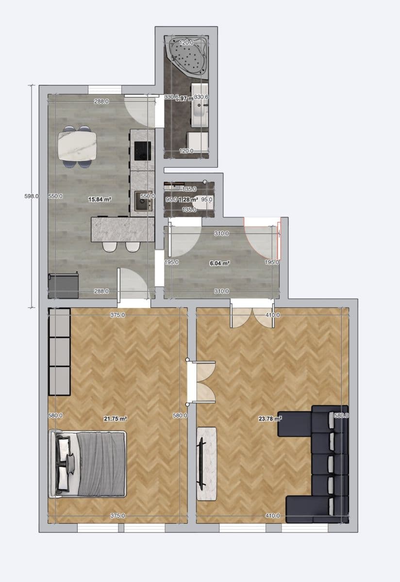 2 bedroom flat to rent, 77 m², Československé armády, Hradec Králové, Královéhradecký Region 2 bedroom flat to rent, 77 m², Československé armády, Hradec Králové, Královéhradecký Region