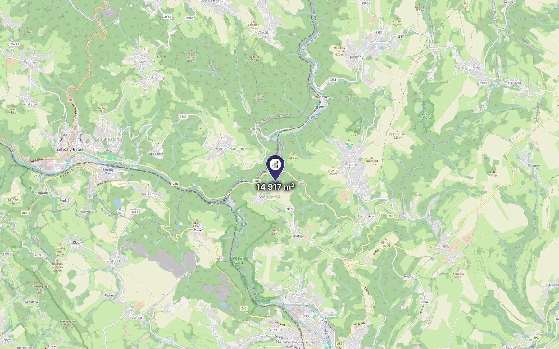 plot for sale, 4,972 m², Semily, Liberecký Region plot for sale, 4,972 m², Semily, Liberecký Region