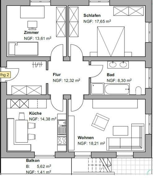 3 bedroom flat to rent, 84 m², Erlenweg 2, Nesselwang, Bavaria 3 bedroom flat to rent, 84 m², Erlenweg 2, Nesselwang, Bavaria